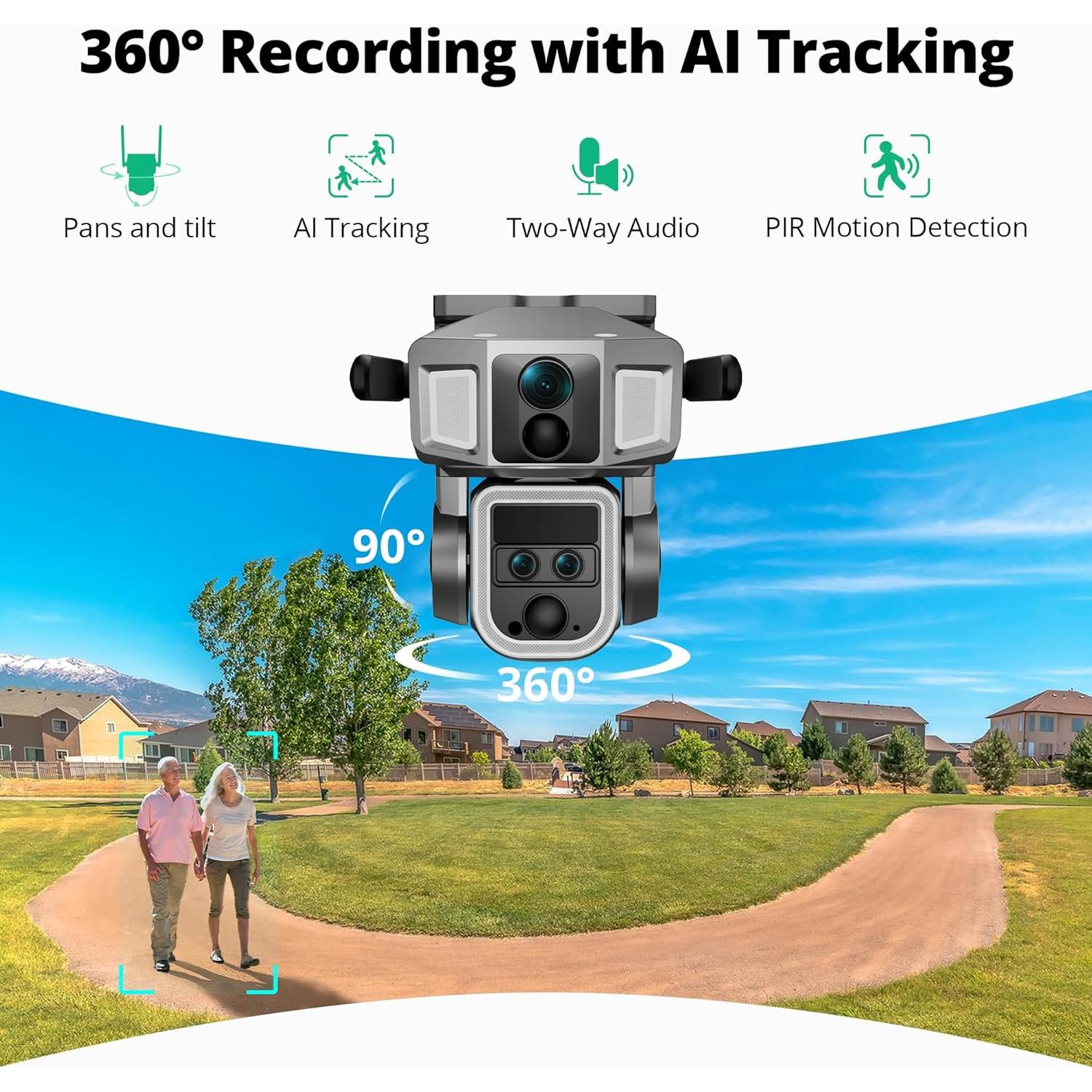 Cámara de Seguridad Solar 4G LTE Dragon Touch 4K 10x Zoom