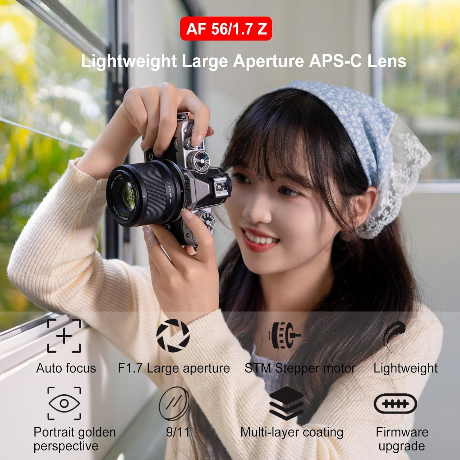 Lente Viltrox 56mm F1.7 Montura Z para Nikon - Enfoque Automático