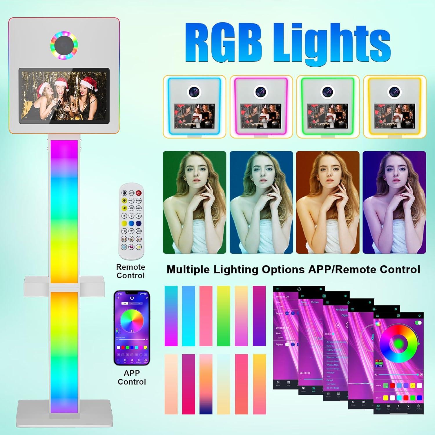 Cabina de Fotos Espejo Pikiu 15.6'' con Luz RGB y Estuche