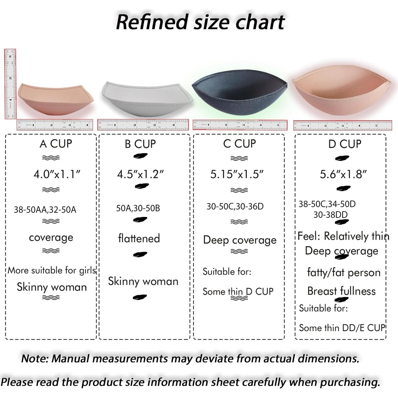WMugthome 3 Pares Almohadillas Sujetador Deportivas Mujeres A/B/C/D