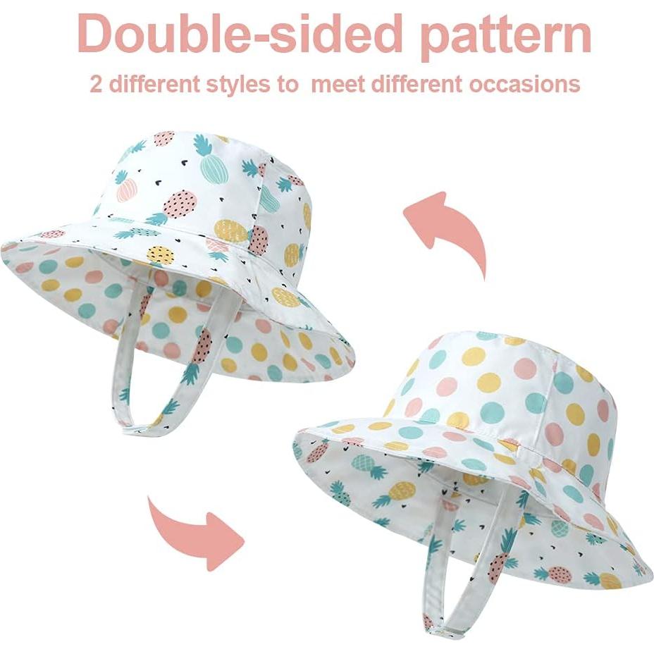 Sombrero de sol reversible para bebé UPF 50+ - Protección solar