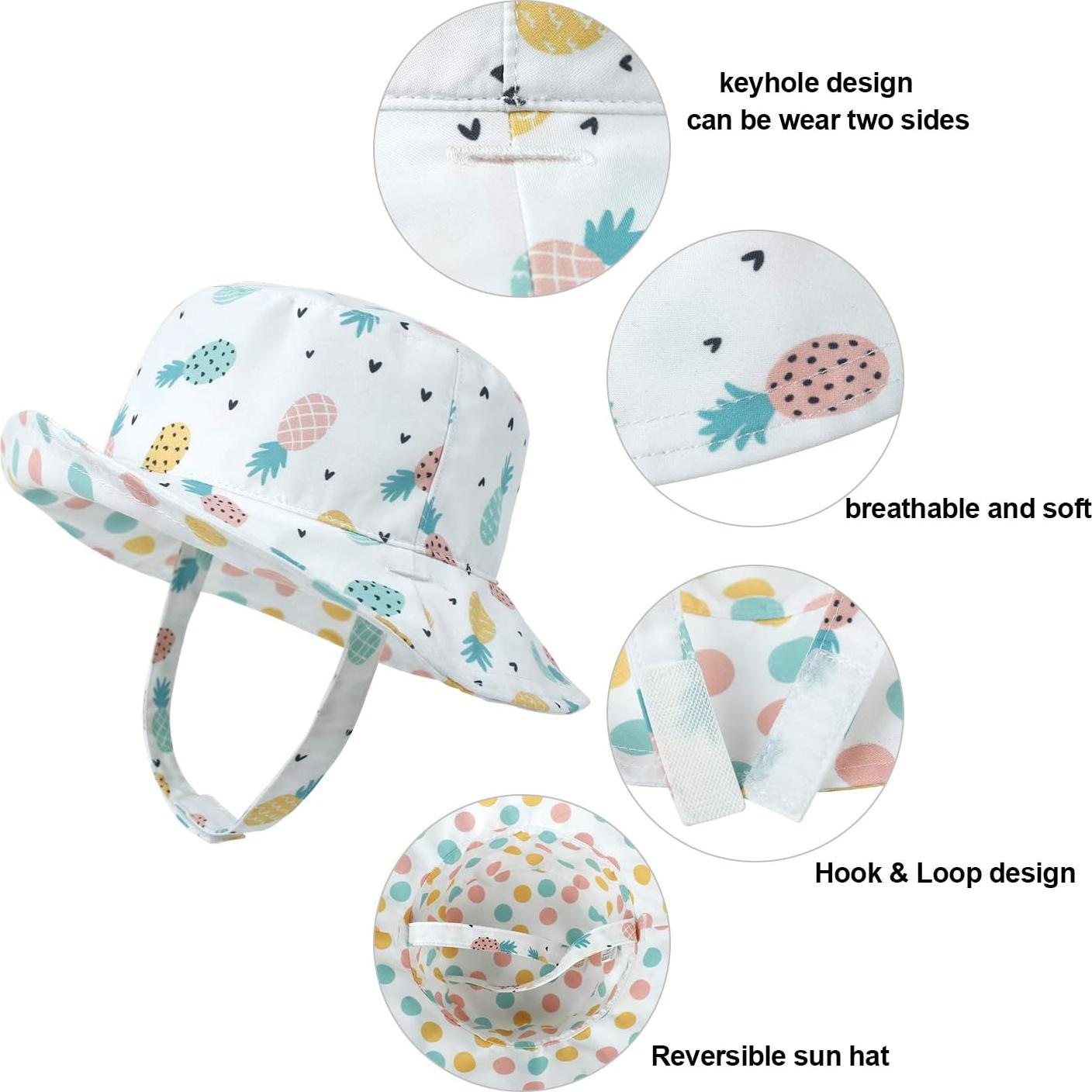 Sombrero de sol reversible para bebé UPF 50+ - Protección solar