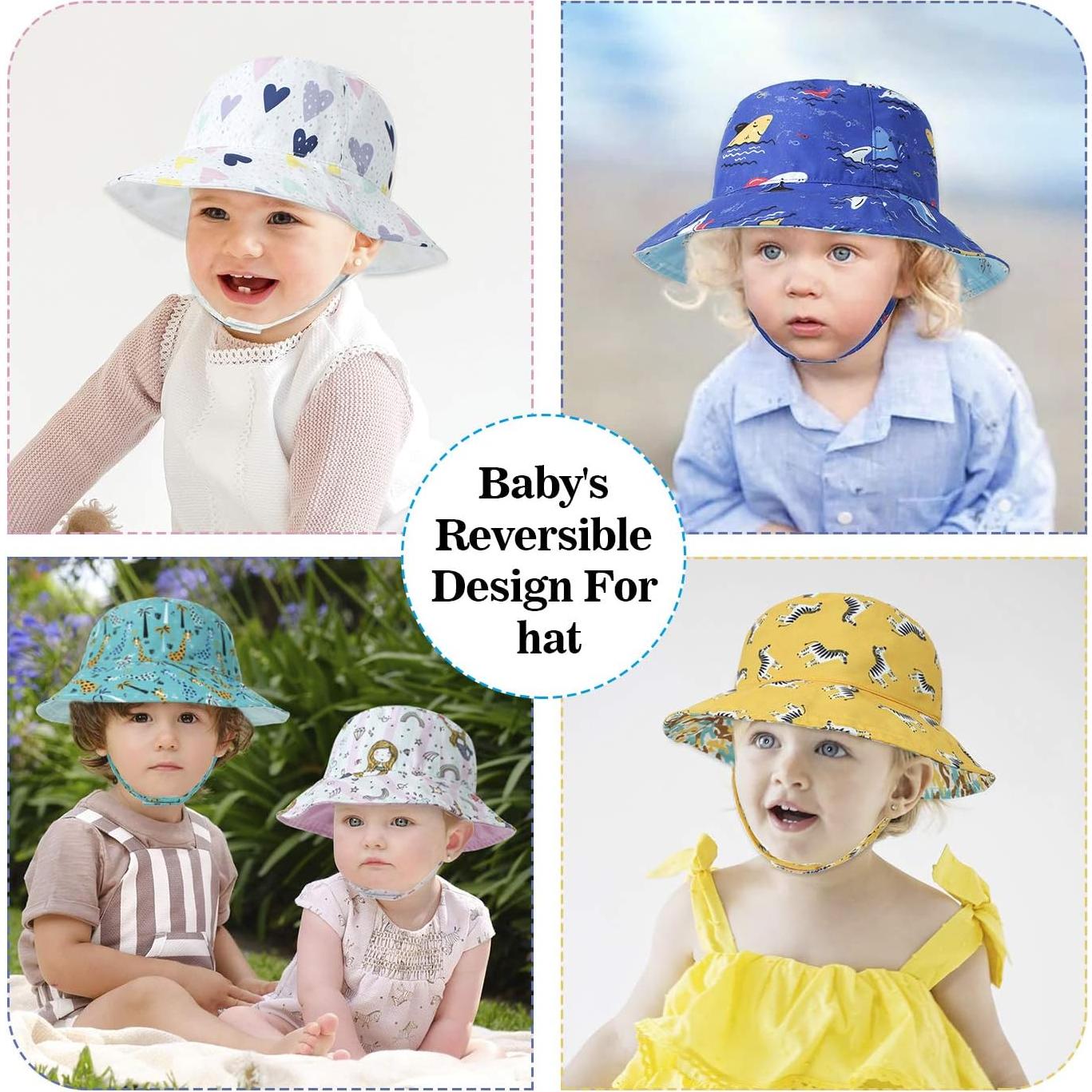 Sombrero de sol reversible para bebé UPF 50+ - Protección solar