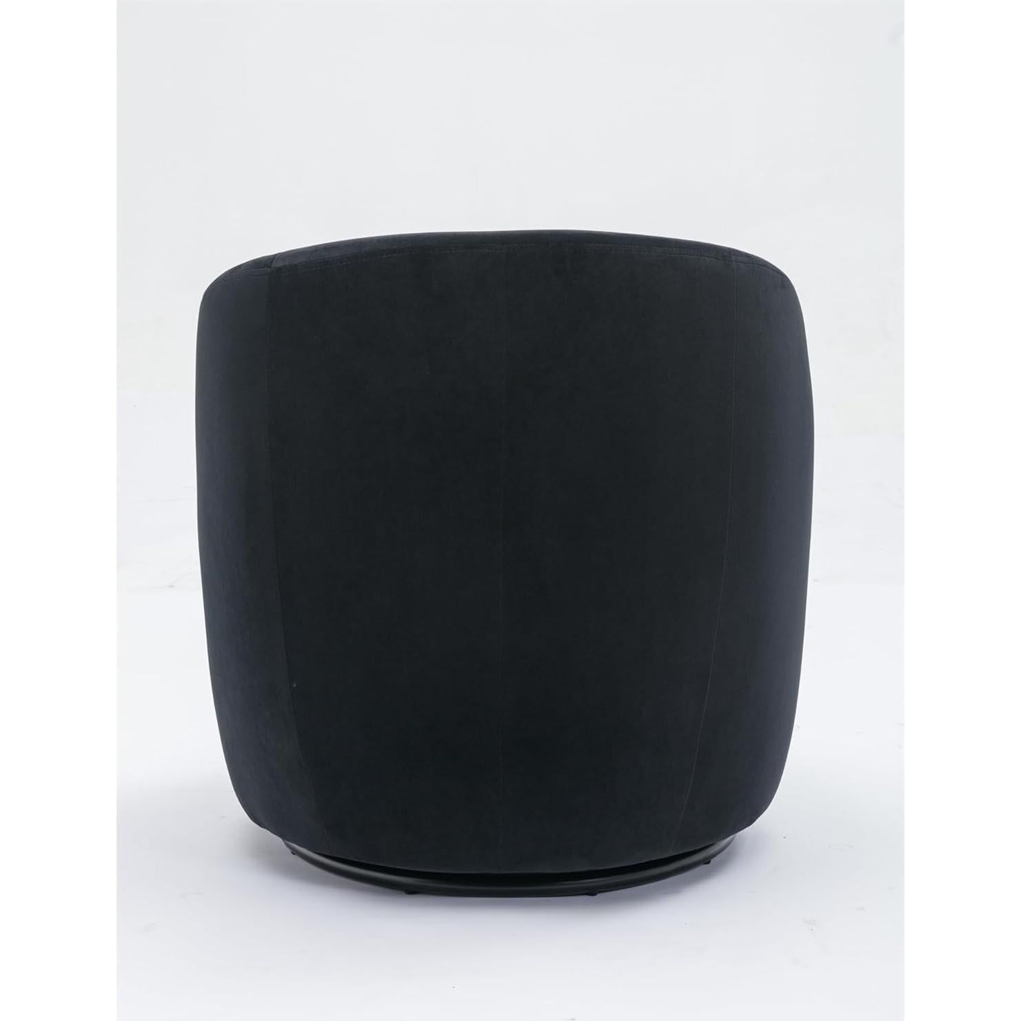 Silla de Acento Giratoria i-POOK Tapizada en Terciopelo Negro