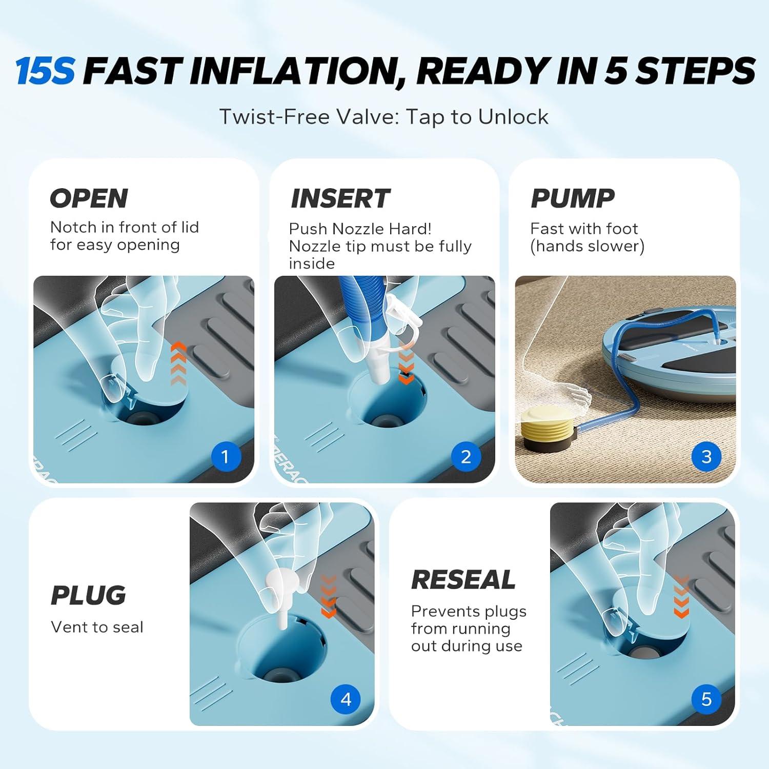 Entrenador de Bola de Equilibrio MERACH MR-2506WL 46cm Azul