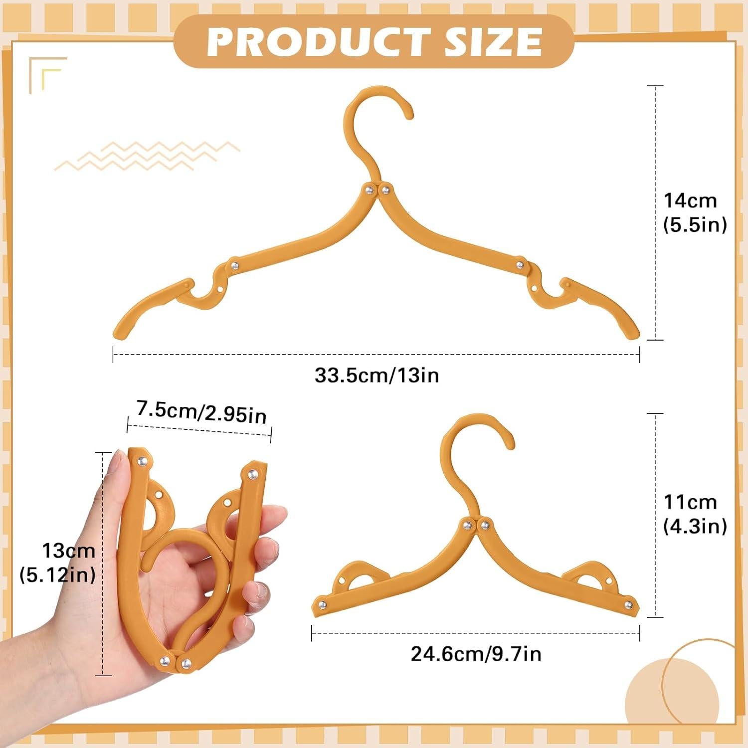 24 Perchas de Viaje Plegables Teenyyou Antideslizantes Coloridas