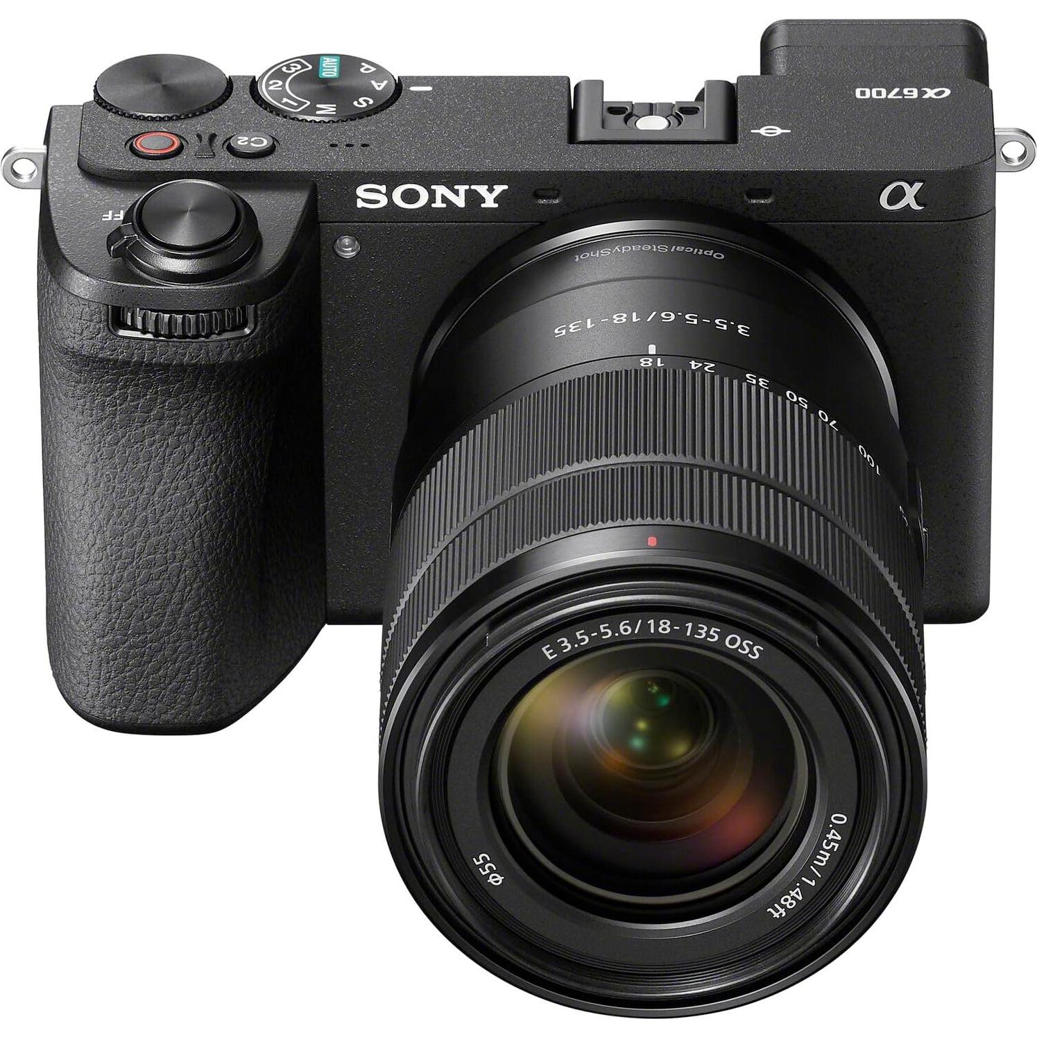 Sony a6700 4K Mirrorless Camera with Sony E 18-135mm f/3.5-5.6 OSS and E 55-210mm f/4.5-6.3 OSS+420-800mm f/8.3 HD Telephoto Zoom Lenses+Accessory Kit (Renewed)