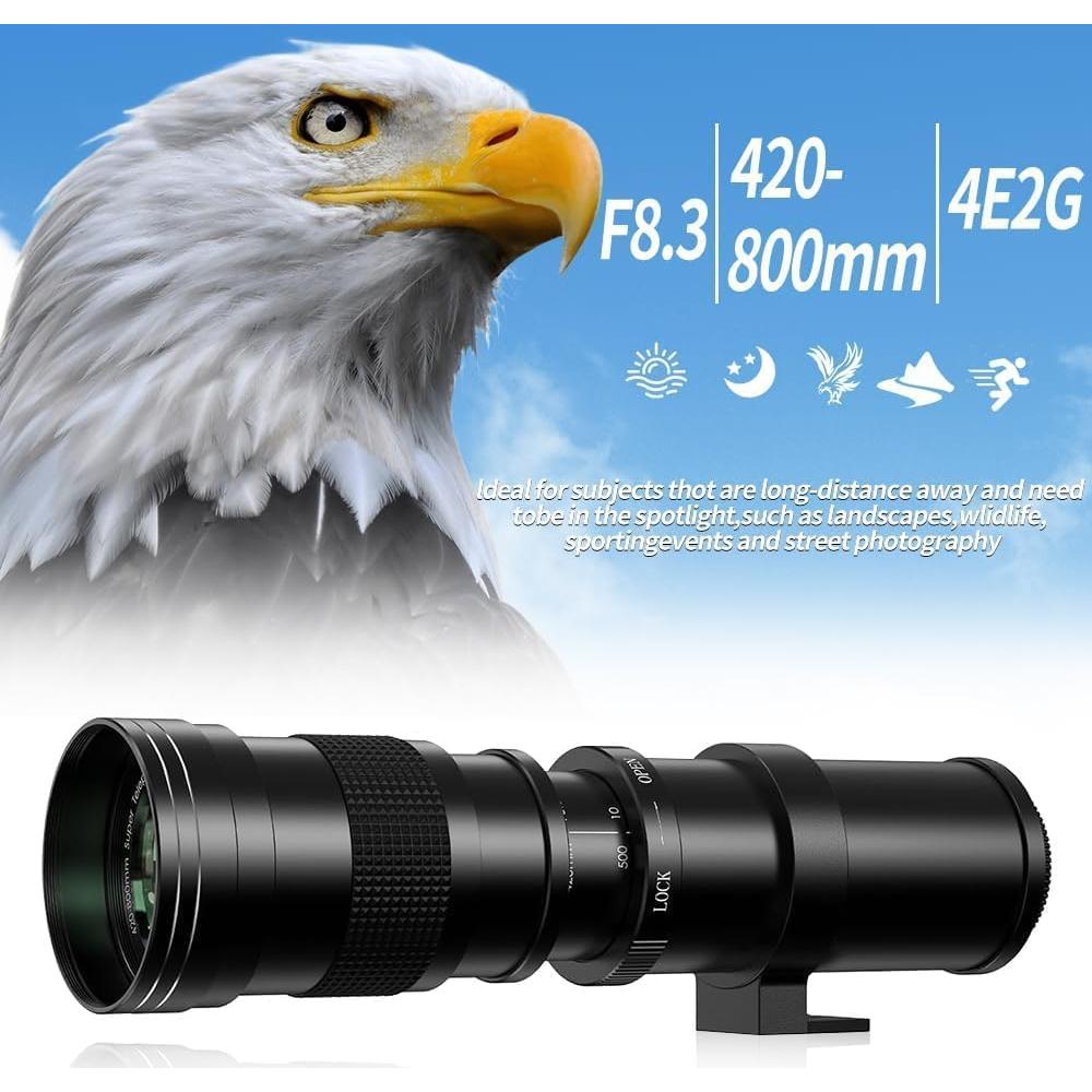 Lente Telefoto Manual 420-800mm F/8.3-16 para Sony