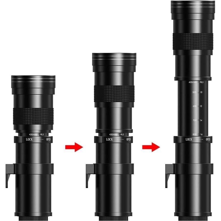 Lente Telefoto Manual 420-800mm F/8.3-16 para Sony