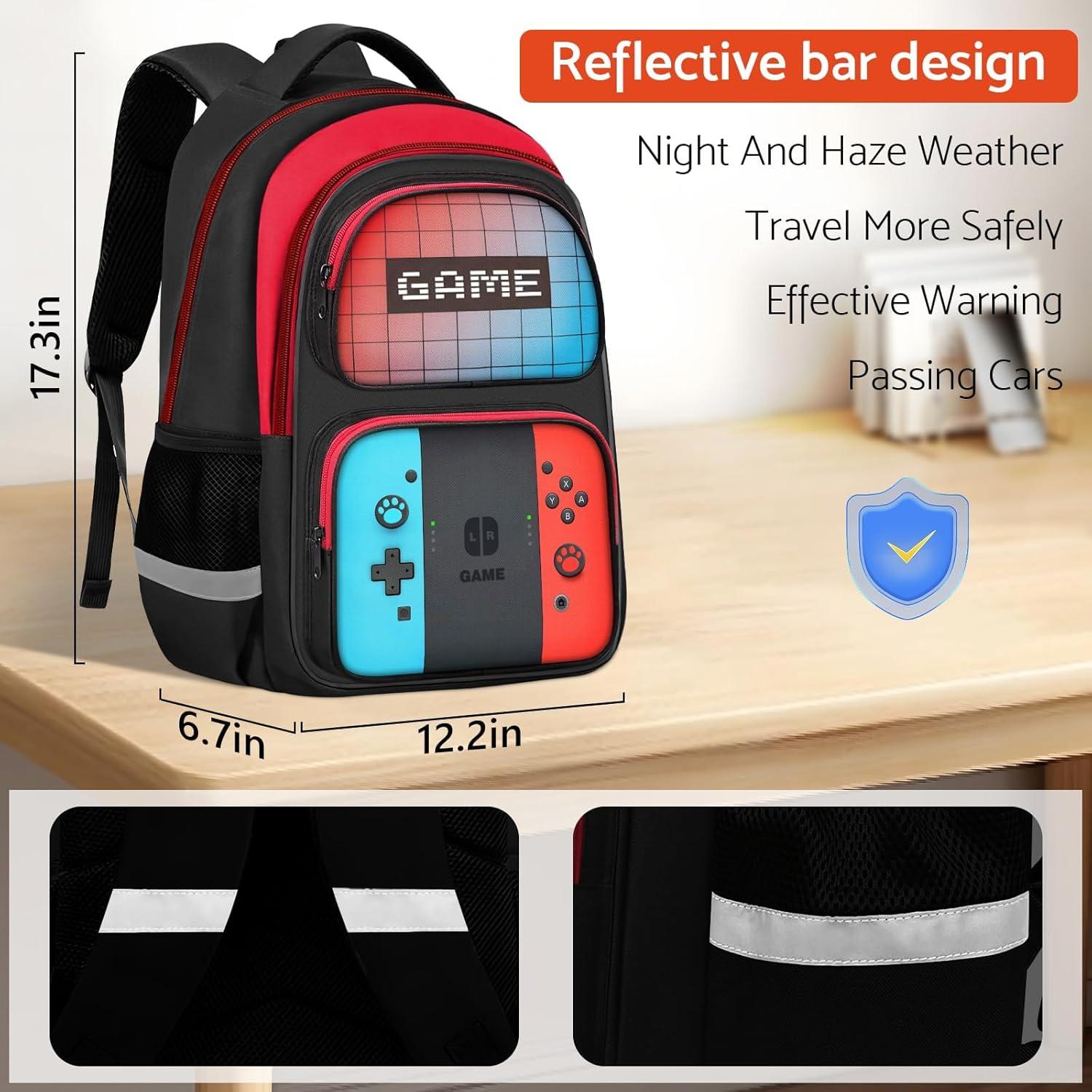 Mochila Escolar Gamer TILYTADLY 43.2 cm para Niños y Adolescentes