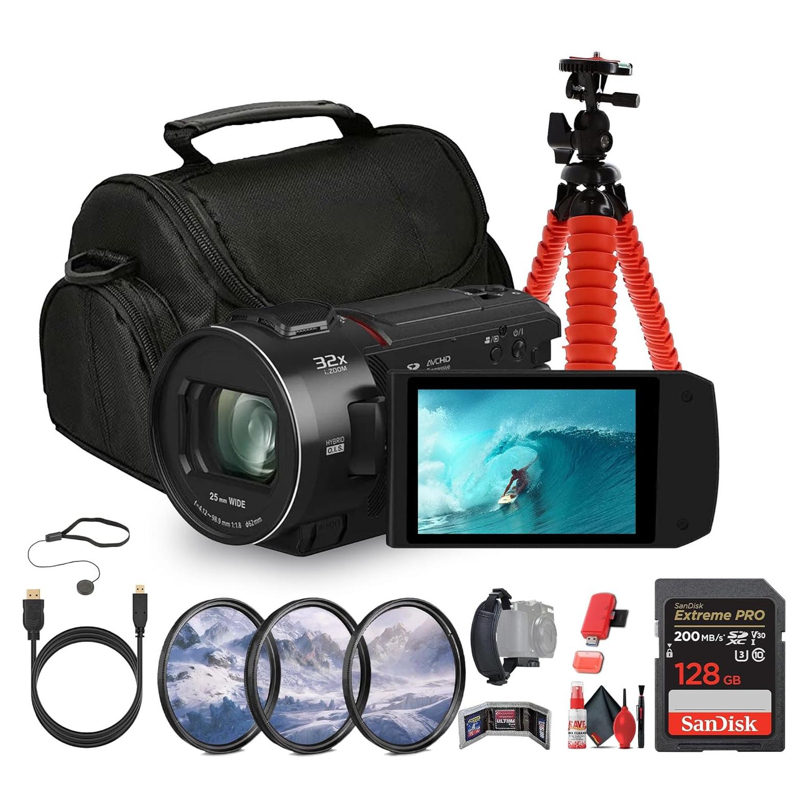 Cámara de Video Panasonic HC-VX3 4K Ligera Zoom 24x + Accesorios