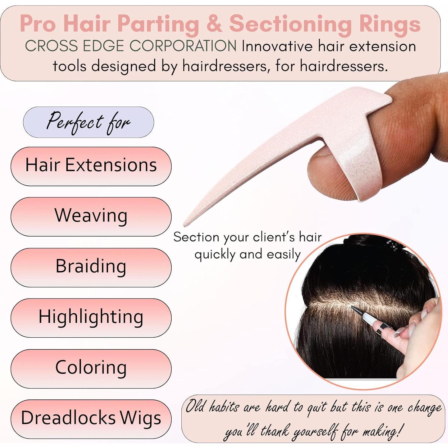 Anillo de Partición de Cabello Cross Edge - Acero Inoxidable