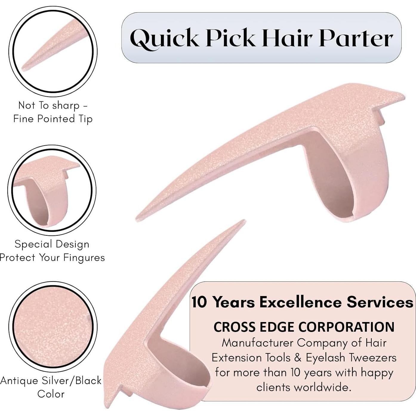 Anillo de Partición de Cabello Cross Edge - Acero Inoxidable