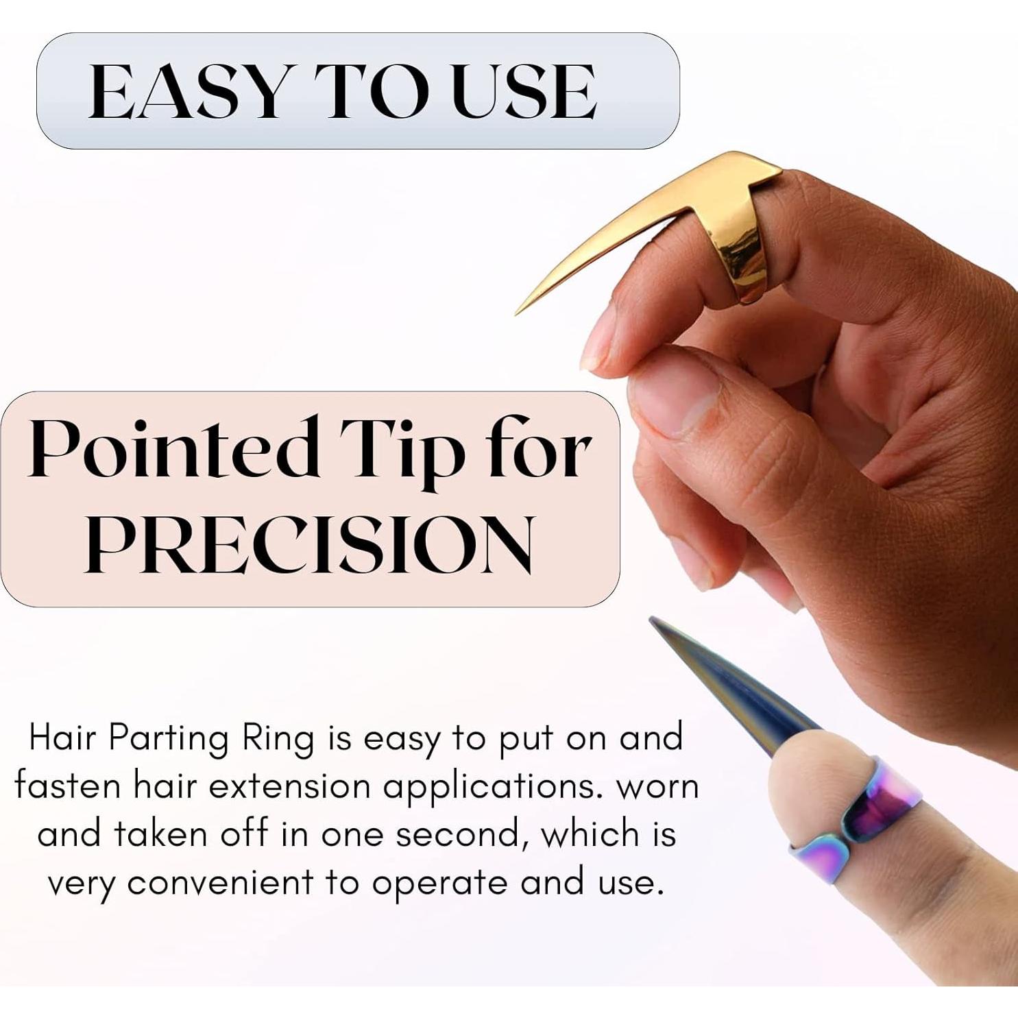 Anillo de Partición de Cabello Cross Edge - Acero Inoxidable