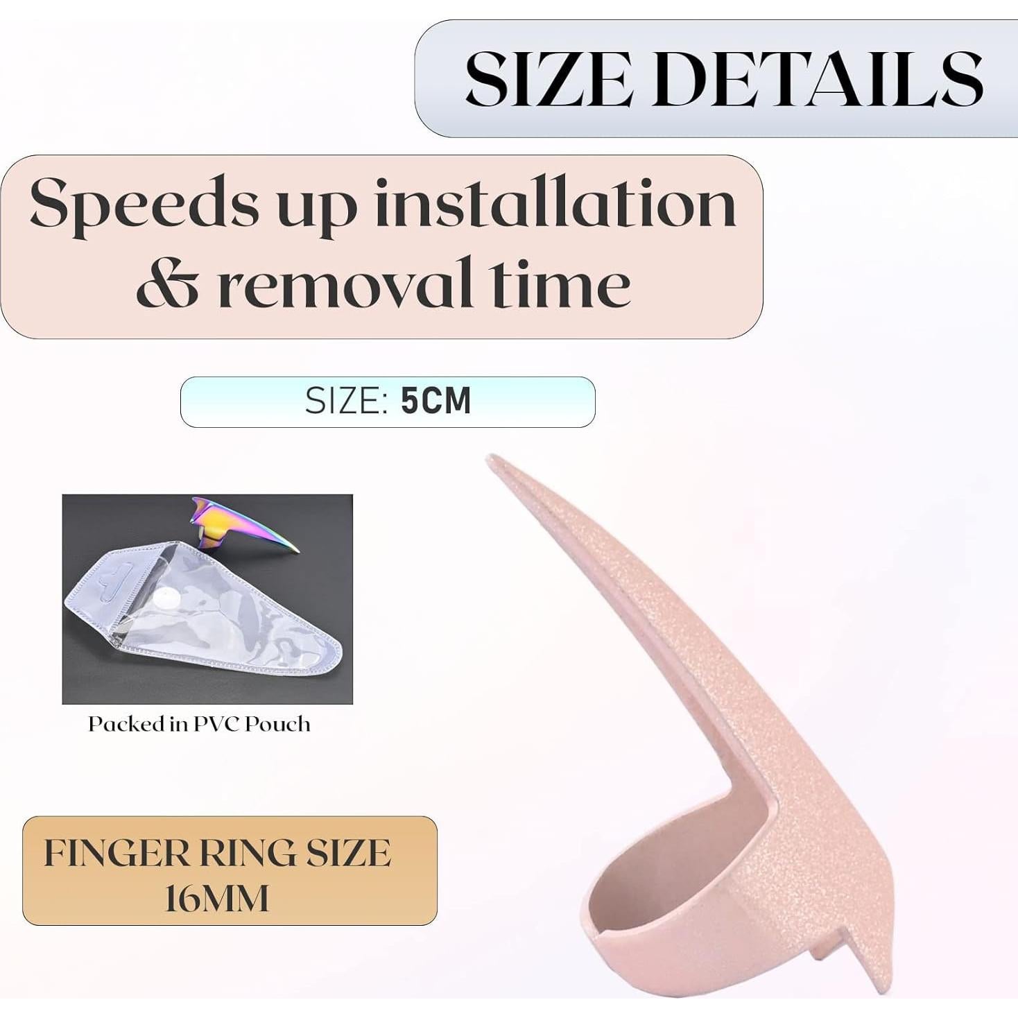 Anillo de Partición de Cabello Cross Edge - Acero Inoxidable