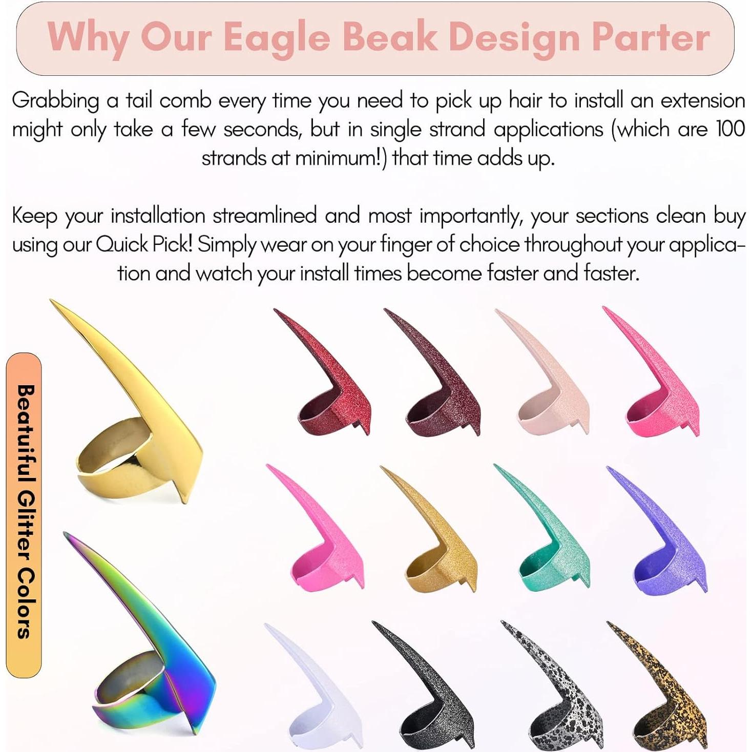 Anillo de Partición de Cabello Cross Edge - Acero Inoxidable