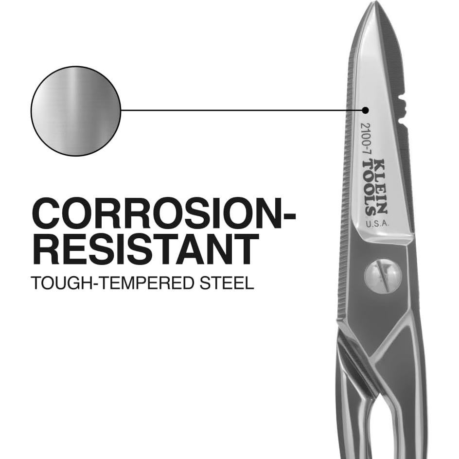 Tijeras de Electricista Klein Tools 2100-7, 13.34 cm, Niqueladas