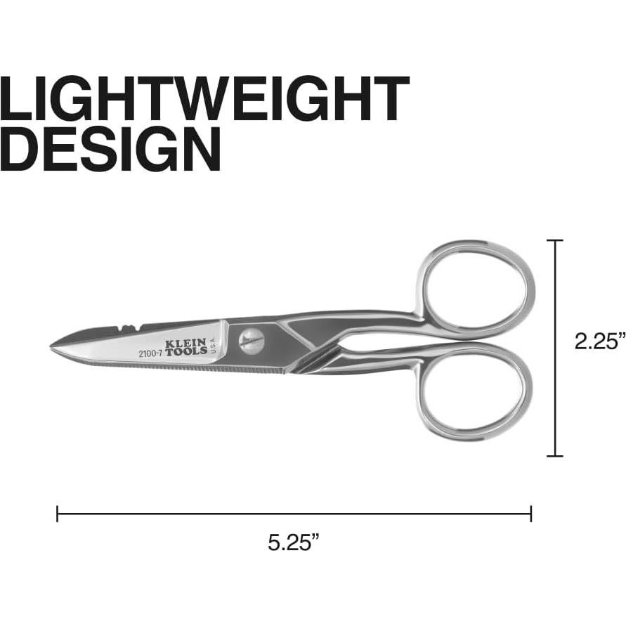 Tijeras de Electricista Klein Tools 2100-7, 13.34 cm, Niqueladas