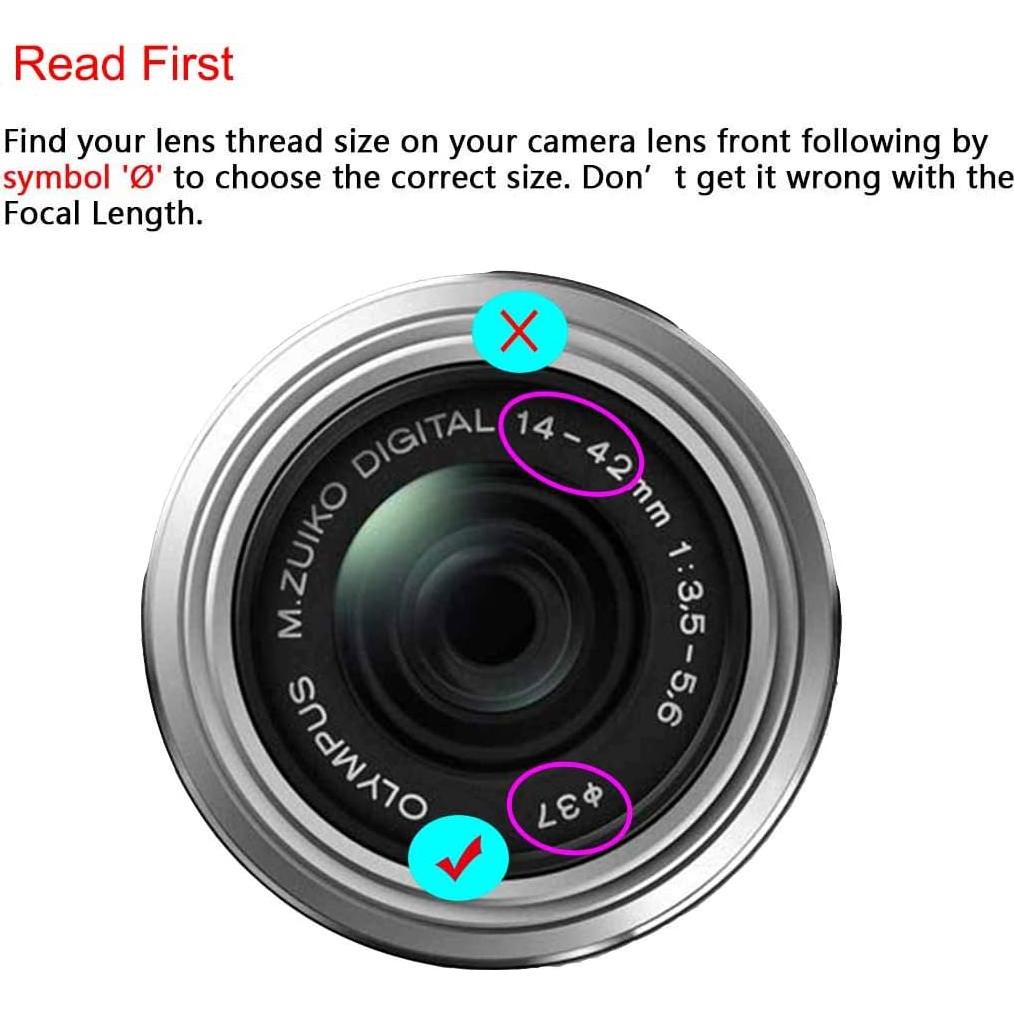 Tapa de lente 37mm BTER para Olympus M.ZUIKO 3 Pack