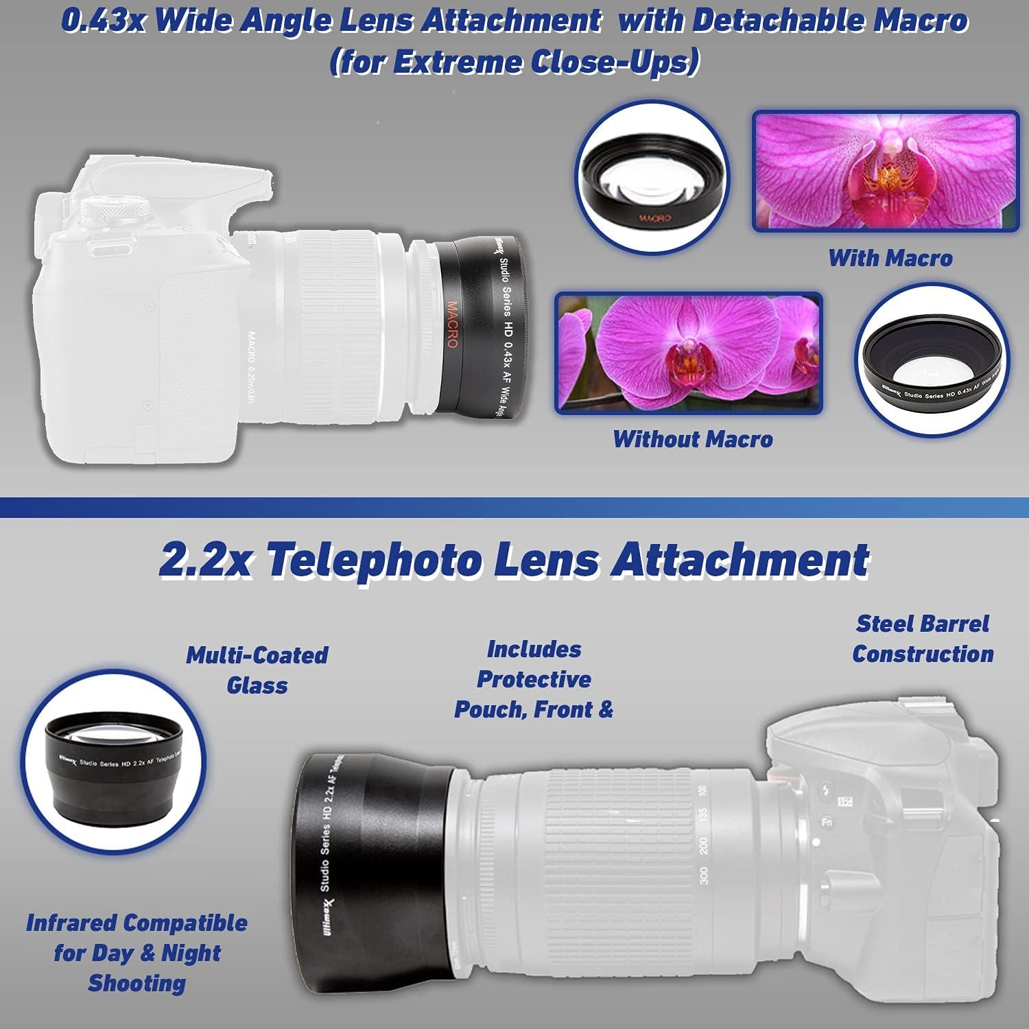 Kit de Accesorios para Cámara Olympus Tough TG-5/TG-6 - 64GB, Lentes y Trípode