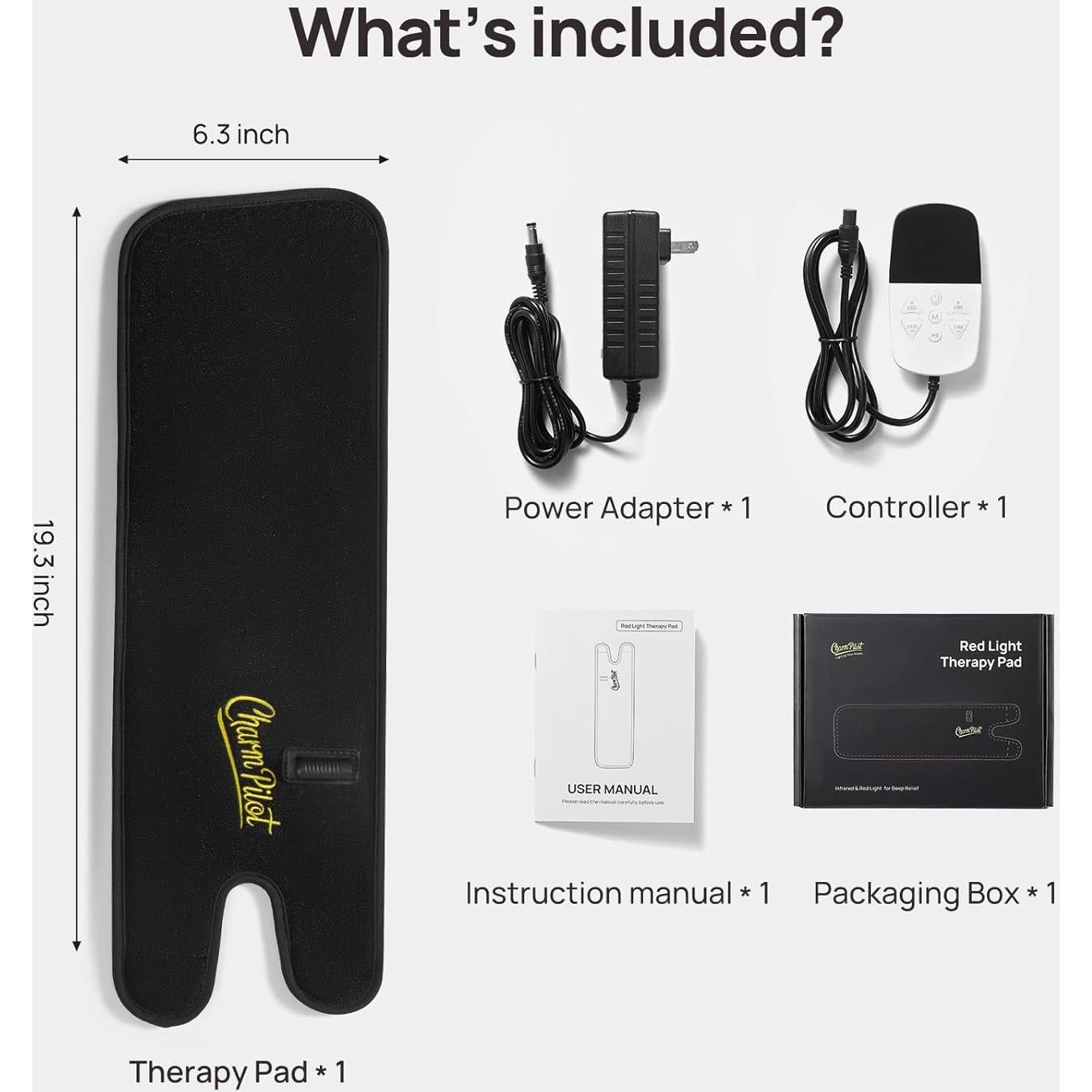 Almohadilla de Terapia de Luz Roja Charmpilot con Calefacción y Masaje