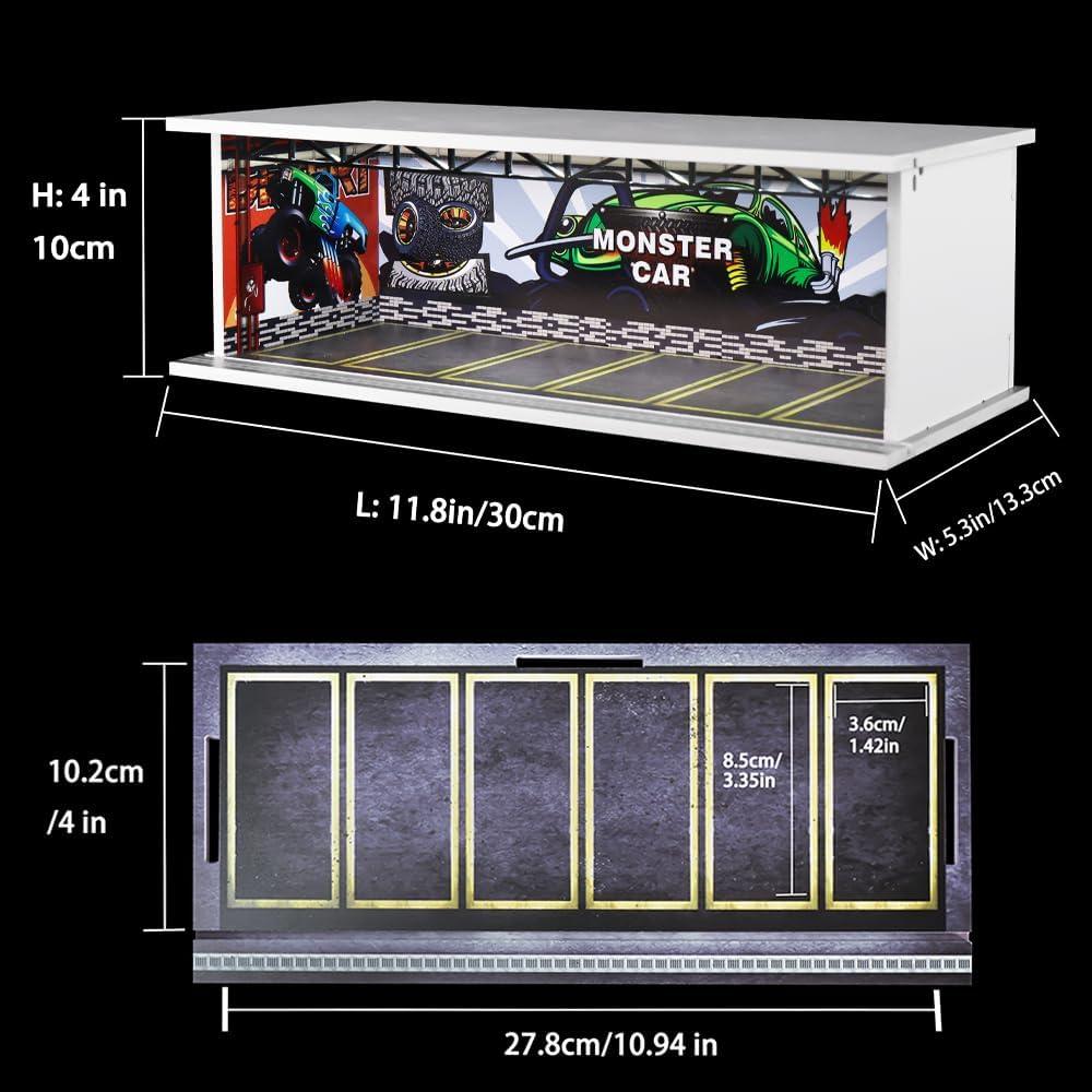 Vitrina para Hot Wheels G-FANS 1:64 con Luz LED y Acrílico