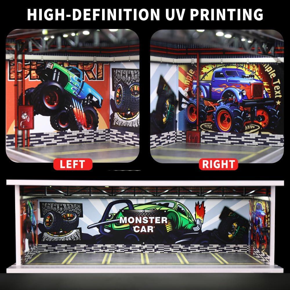 Vitrina para Hot Wheels G-FANS 1:64 con Luz LED y Acrílico