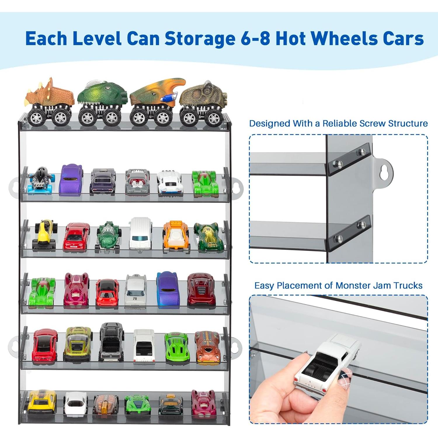 Estuche de Exhibición Acrílico KISLANE para 48 Coches Juguete