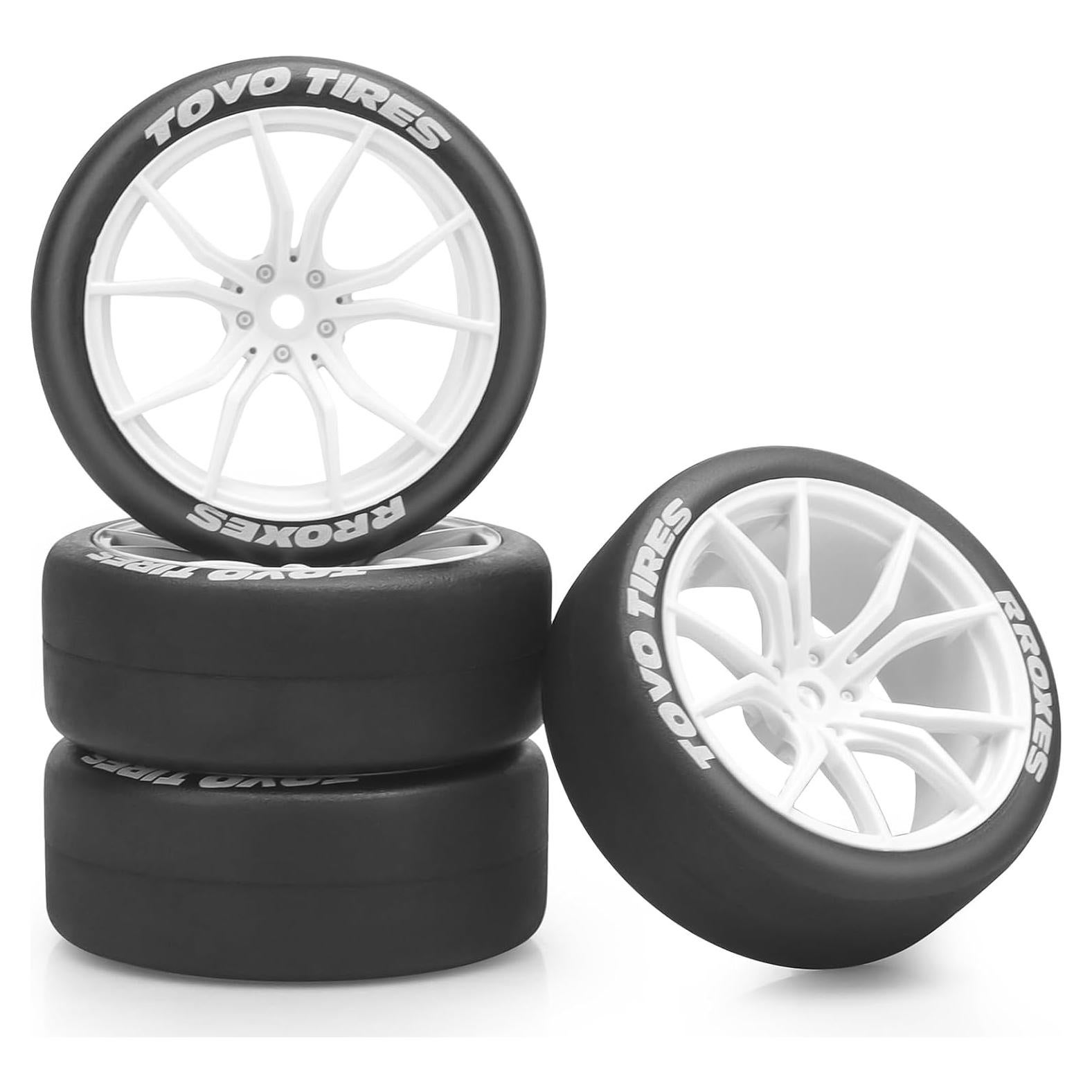 Neumáticos y Ruedas de Drift RC Daitoku 1/10 65mm Blanco