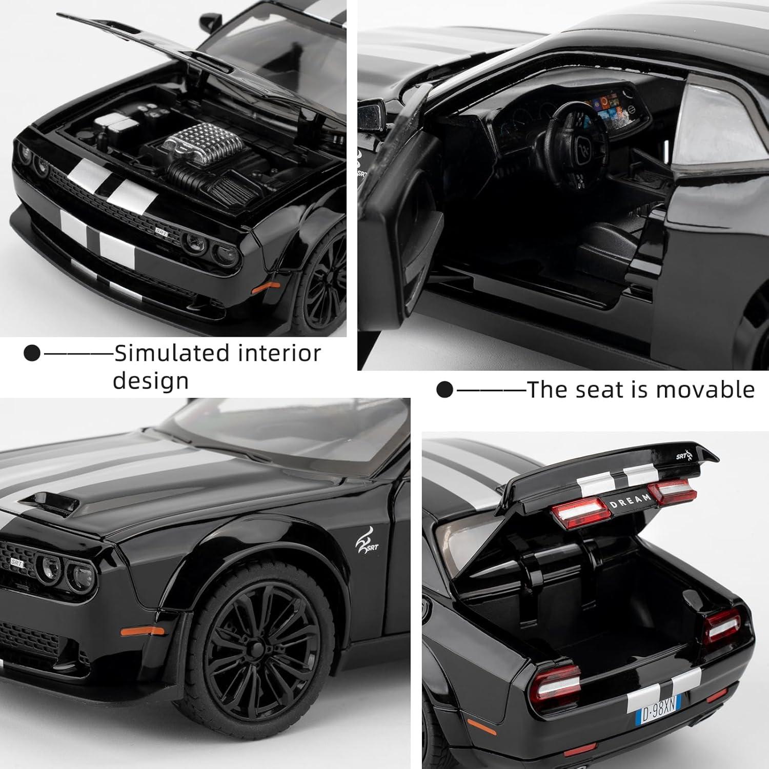 Coche de Juguete Dodge Challenger SRT Negro 1:22 con Sonido