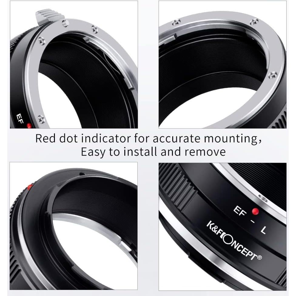 Adaptador de Montura K&F Concept EOS-L para Lentes Canon EF/EF-S