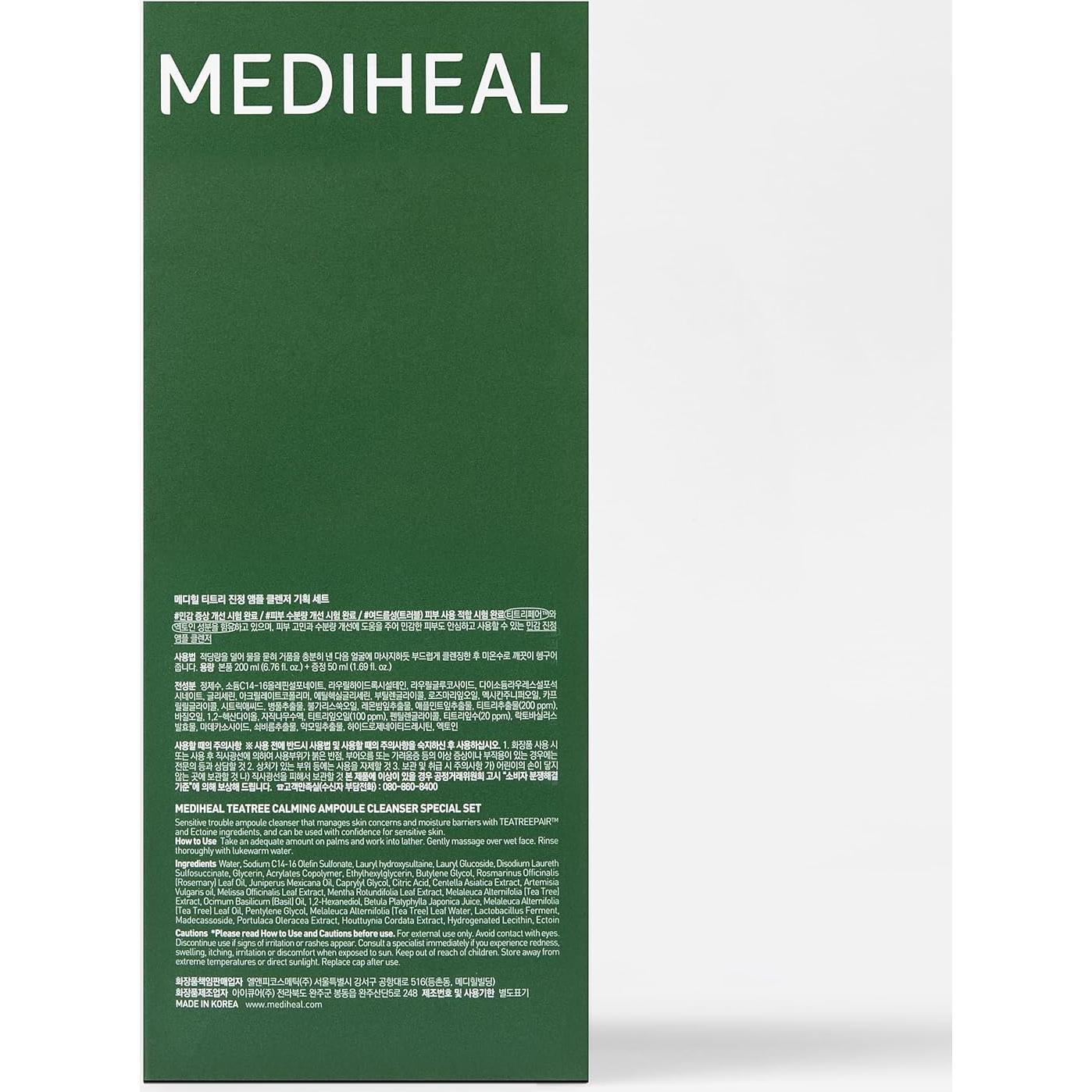 Limpiador Ampoule Mediheal Teatree 200 ml + 50 ml - Hidratante y Calmante