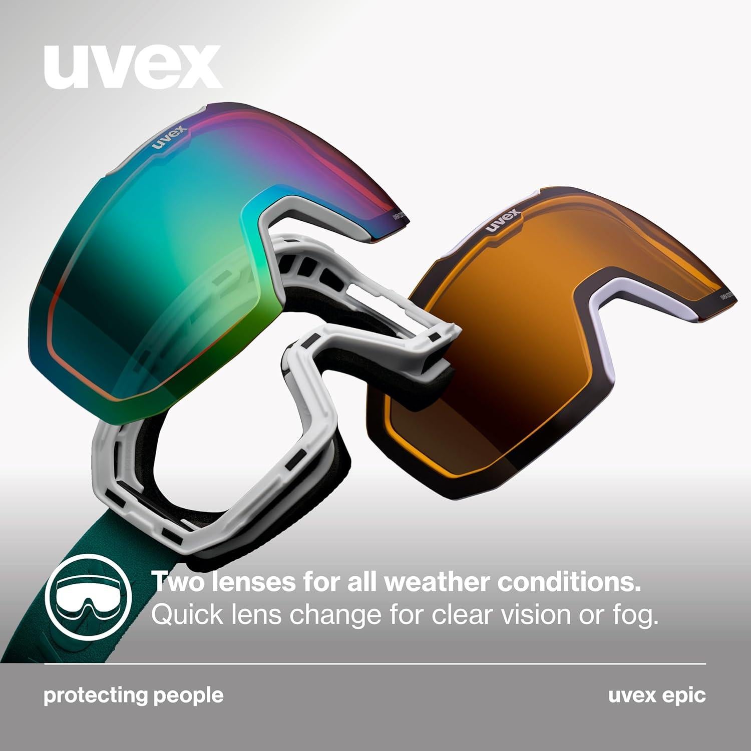 Gafas de esquí Uvex Epic ATTRACT sin marco UV400 anti-vaho