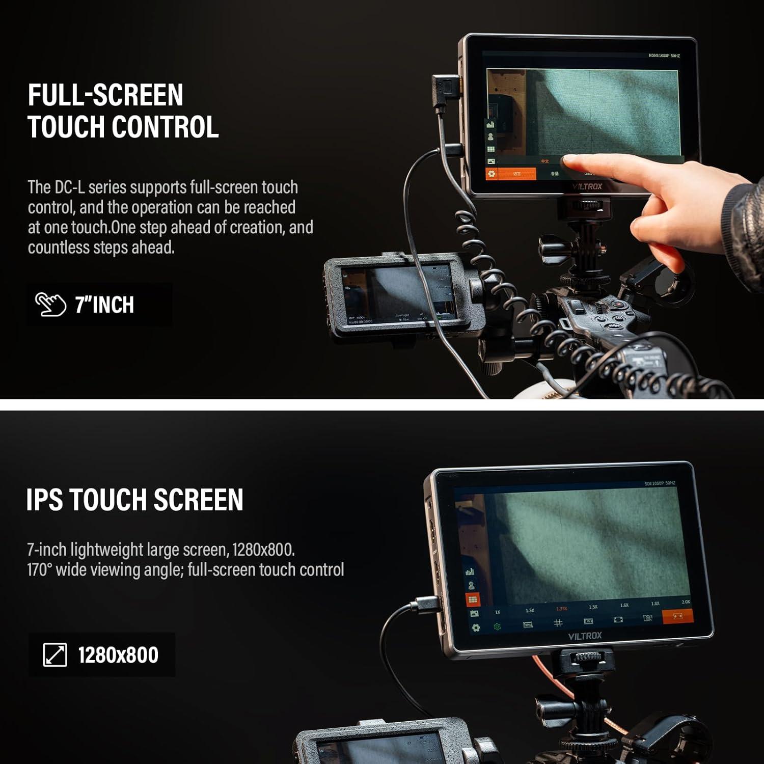 Monitor de Campo VILTROX DC-L2 7" HDMI 3G-SDI 4K Táctil