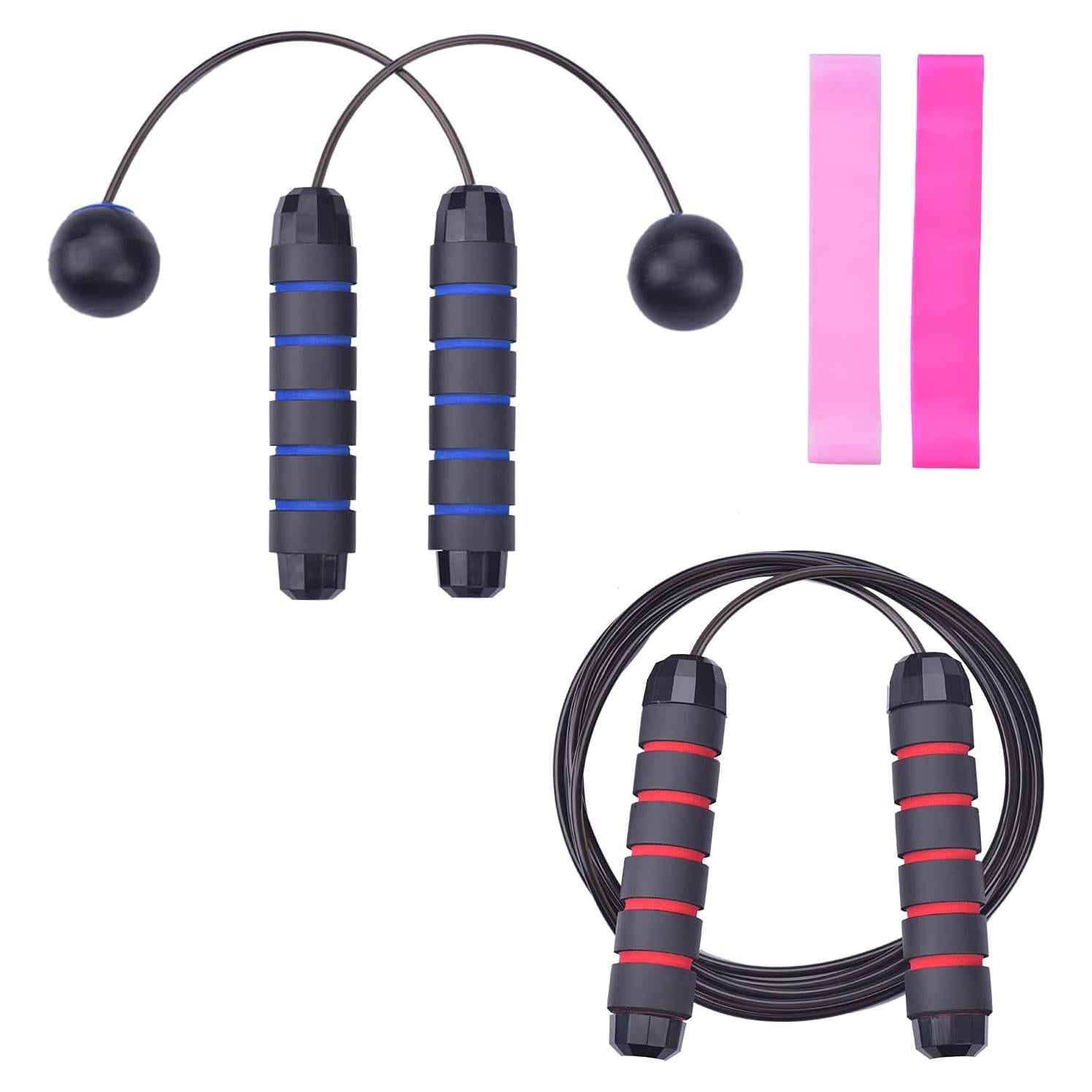 Cuerdas de Saltar VIBUFF Ajustables + Bandas de Resistencia