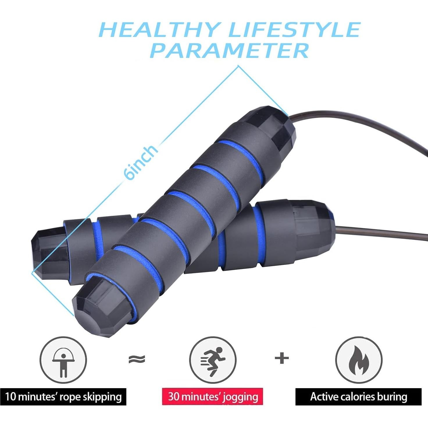 Cuerdas de Saltar VIBUFF Ajustables + Bandas de Resistencia