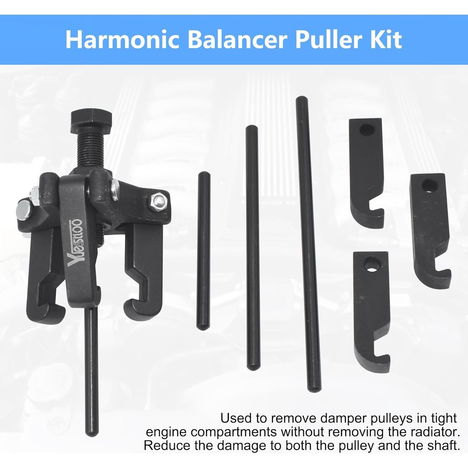 Extractor de Polea Amortiguador Yuesstloo 3 Garras 2.28 kg