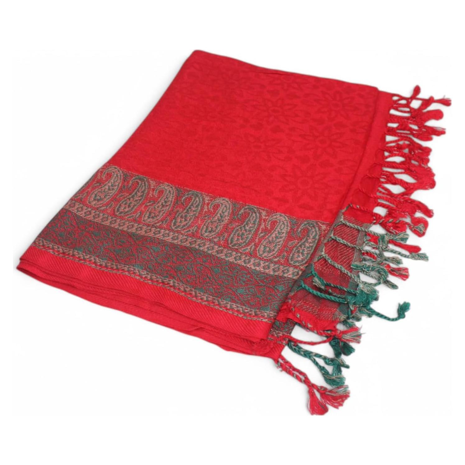 Chal de Meditación de Lana Pura Handmade Oversized 76x203 cm