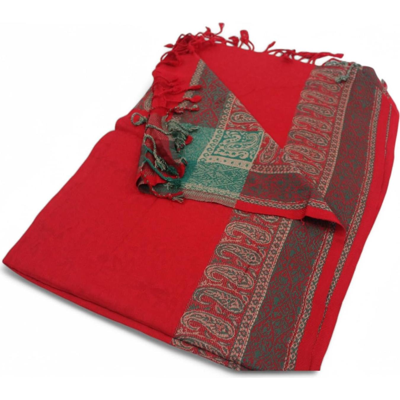 Chal de Meditación de Lana Pura Handmade Oversized 76x203 cm