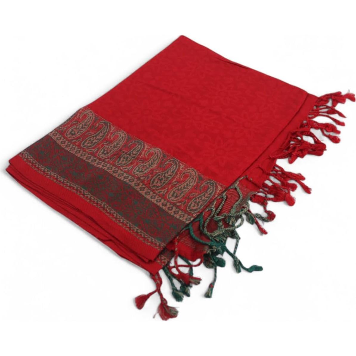 Chal de Meditación de Lana Pura Handmade Oversized 76x203 cm