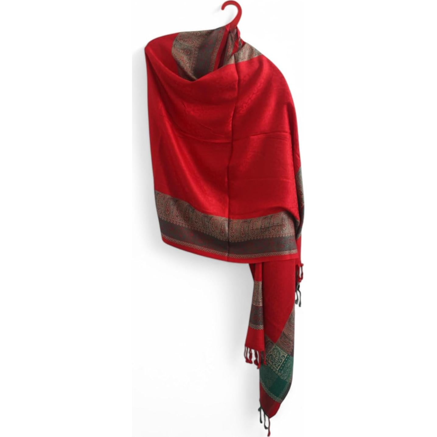 Chal de Meditación de Lana Pura Handmade Oversized 76x203 cm