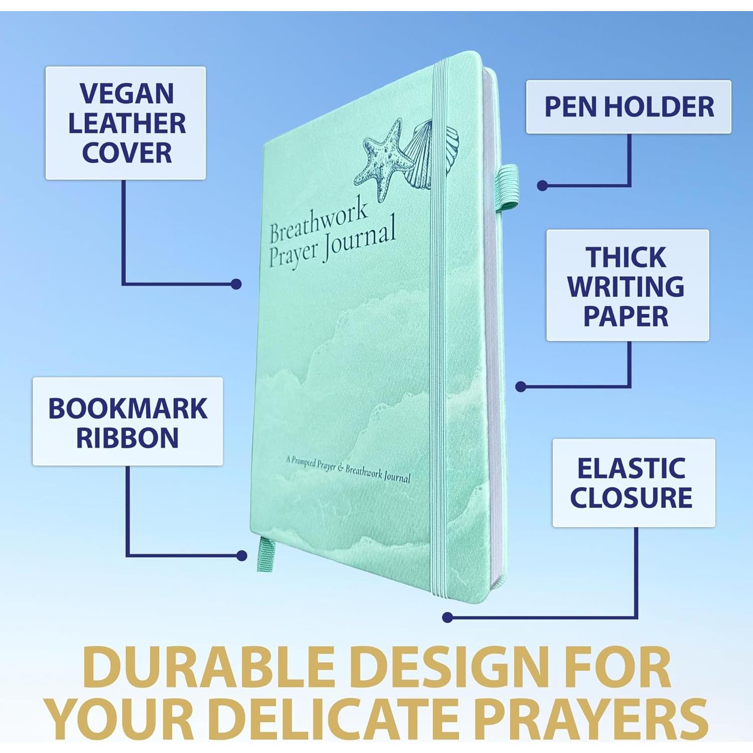 Diario de Respiración y Oración Calm Collective Verde 50 Días