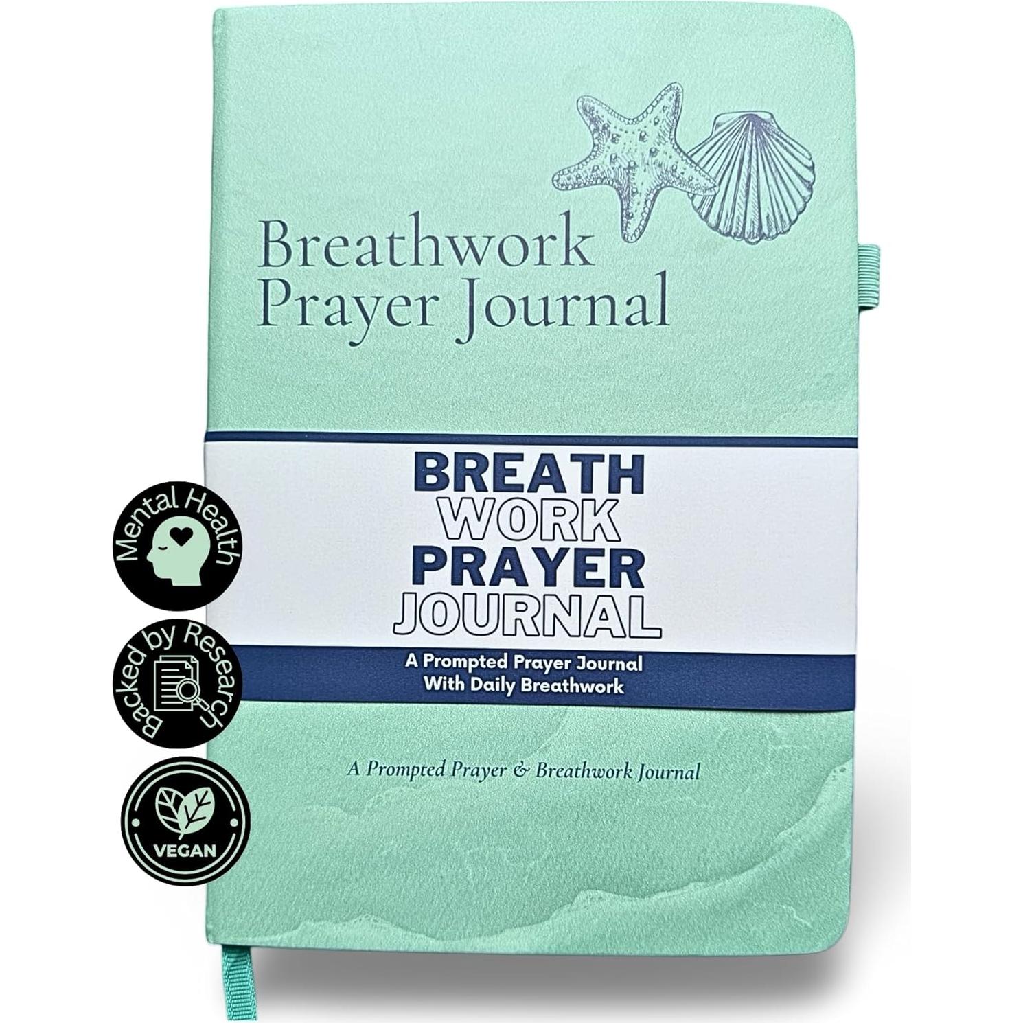 Diario de Respiración y Oración Calm Collective Verde 50 Días