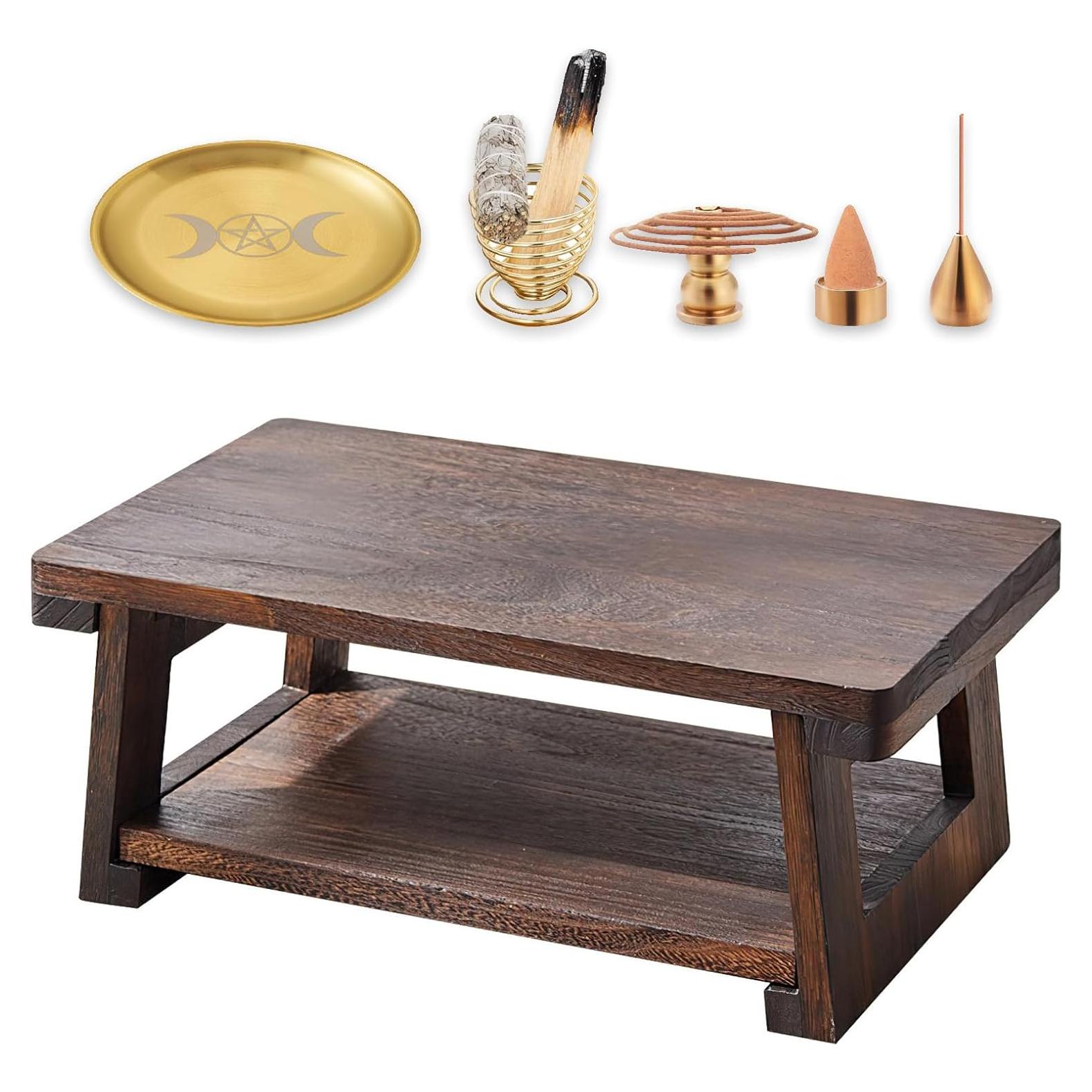 Mesa de Altar Plegable SANCTIFD 50cm Madera Paulownia