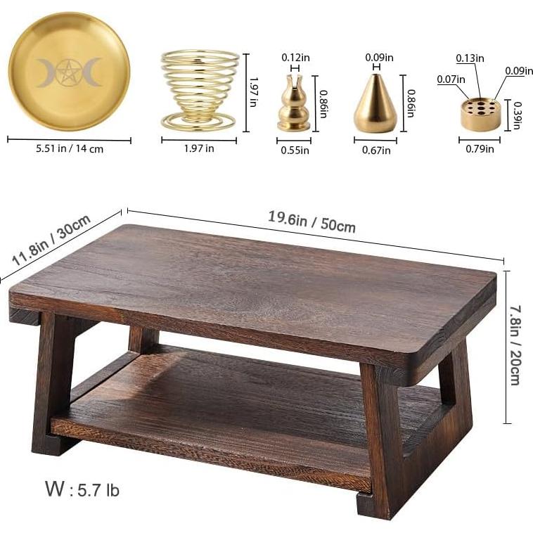 Mesa de Altar Plegable SANCTIFD 50cm Madera Paulownia