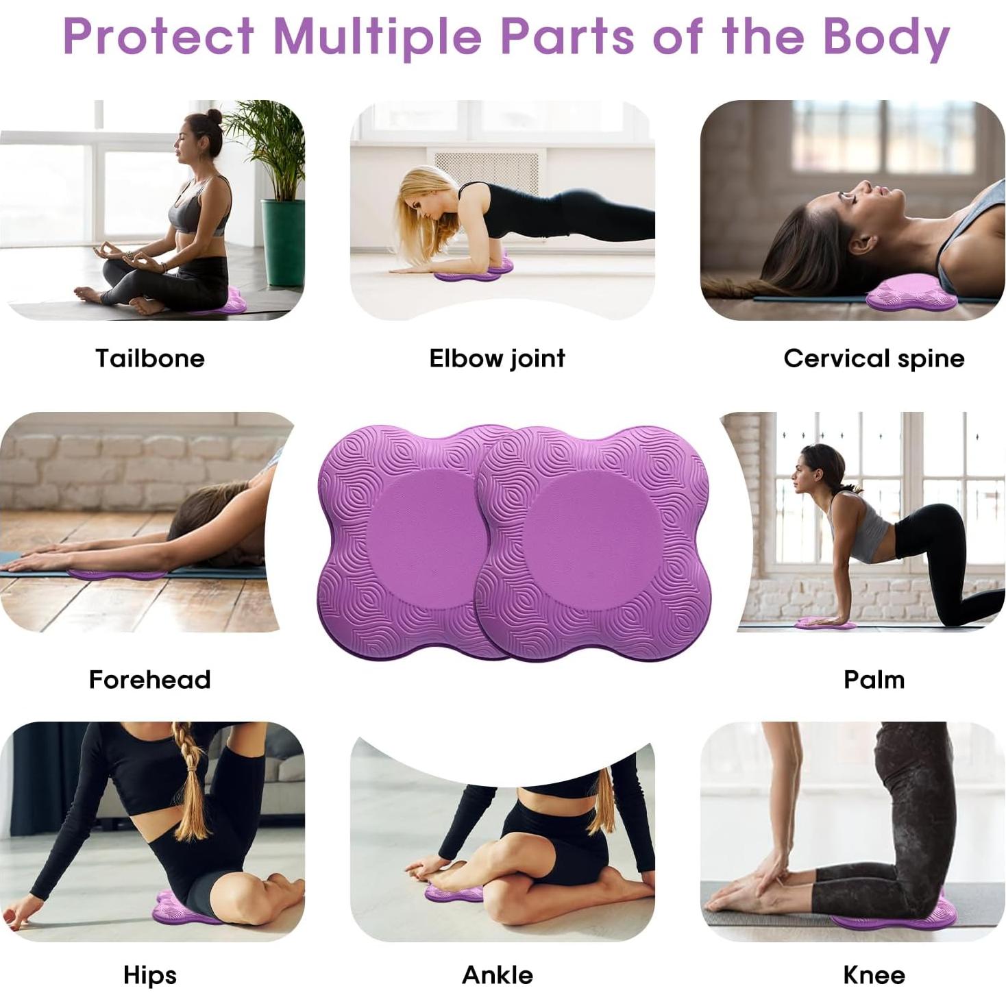 Juego de 4 Almohadillas de Rodillas Yoga MBHKRRS Antideslizantes