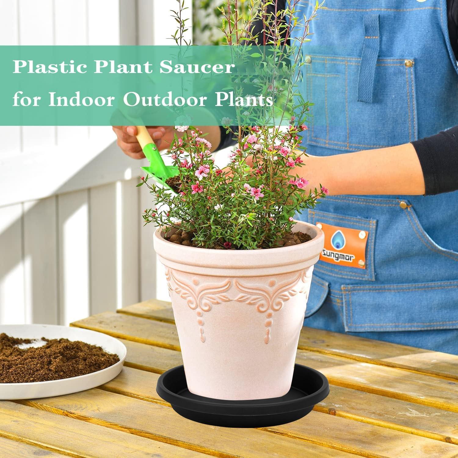 Plato para Plantas 15 cm Negro 5 Pack NIMYAU - Bandejas Recolectoras