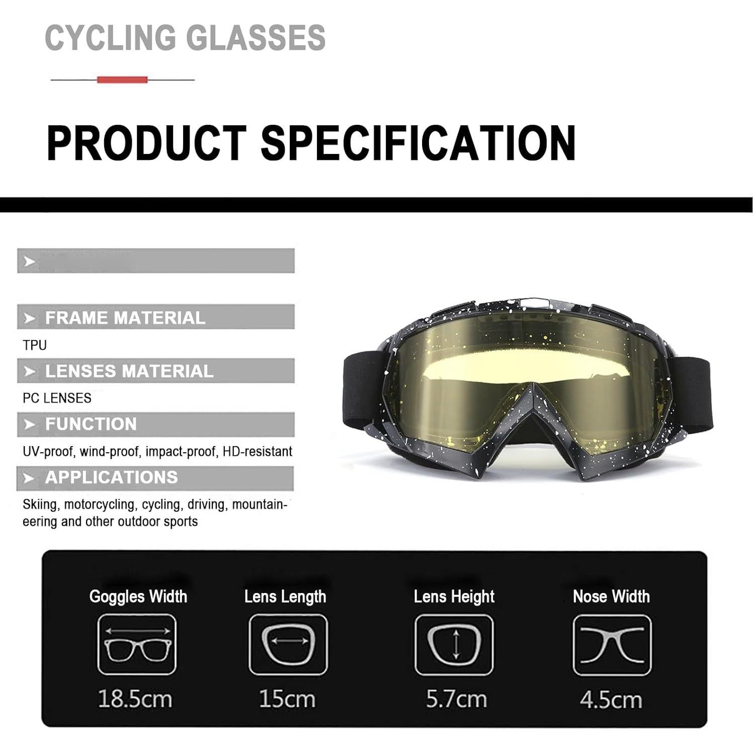 Gafas de Motocicleta Immoono MOON046 a Prueba de Viento y Polvo