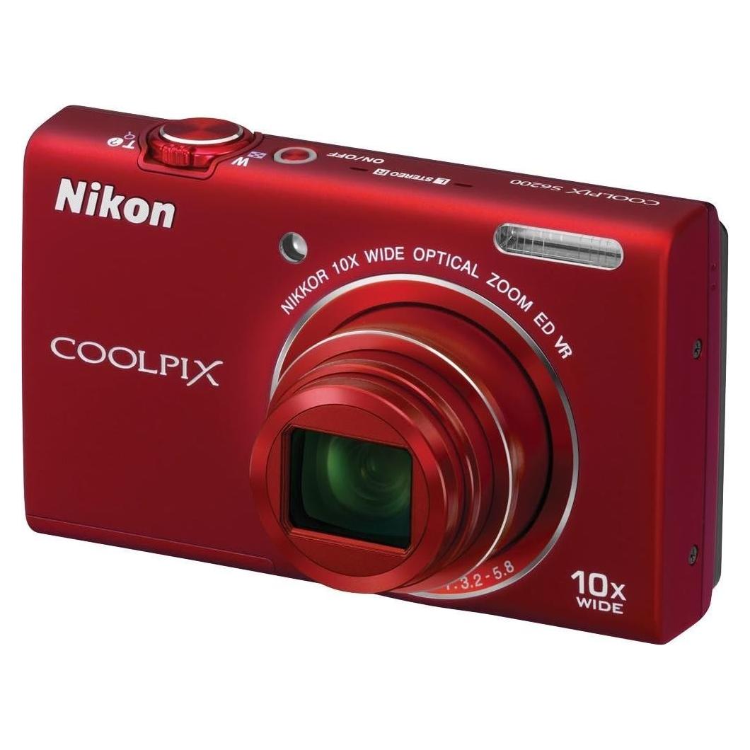 Cámara Digital Nikon COOLPIX S6200 16 MP Zoom 10x Rojo