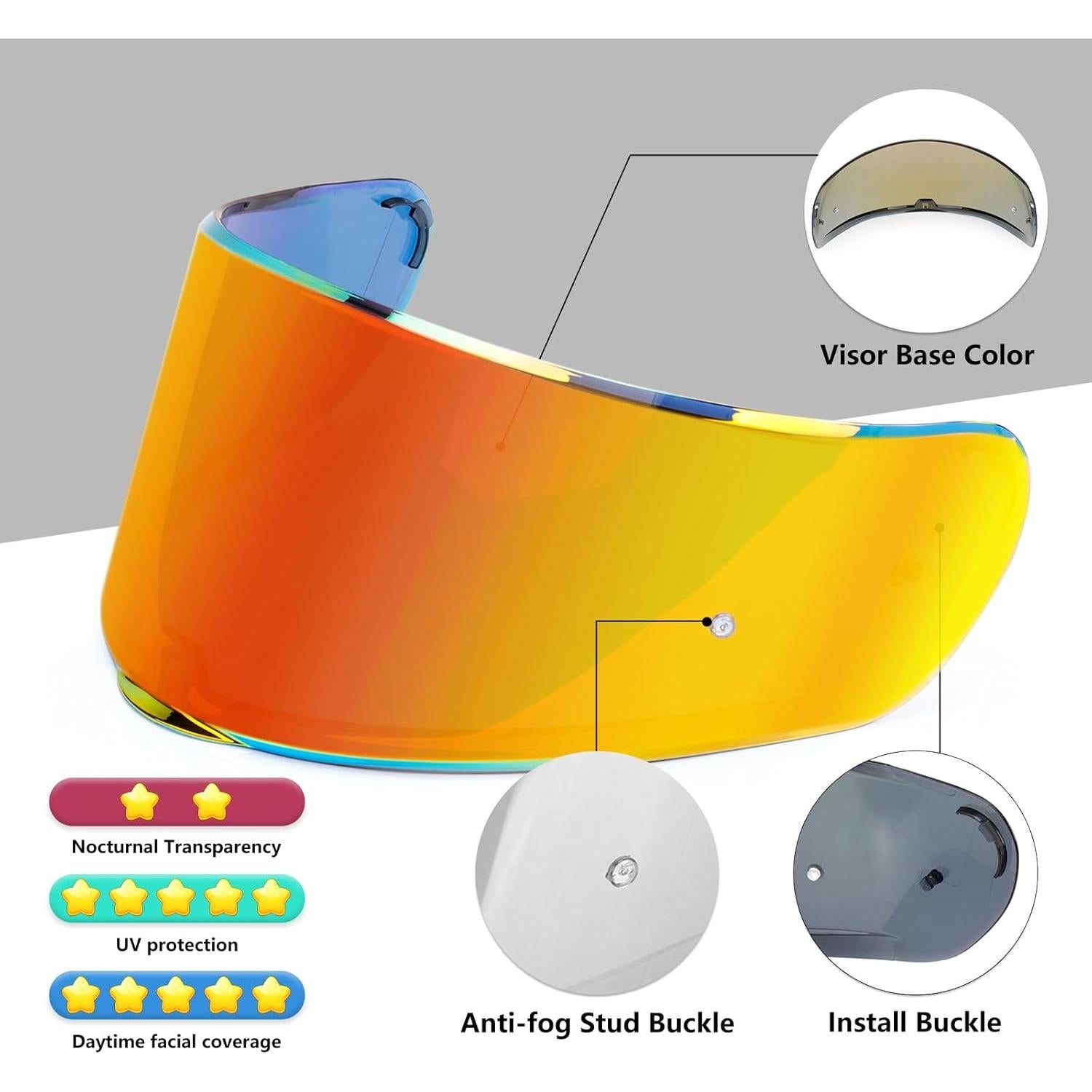 Visera de Casco XINGWU para Sedici Strada 2/3 y FF801/FF397 Azul